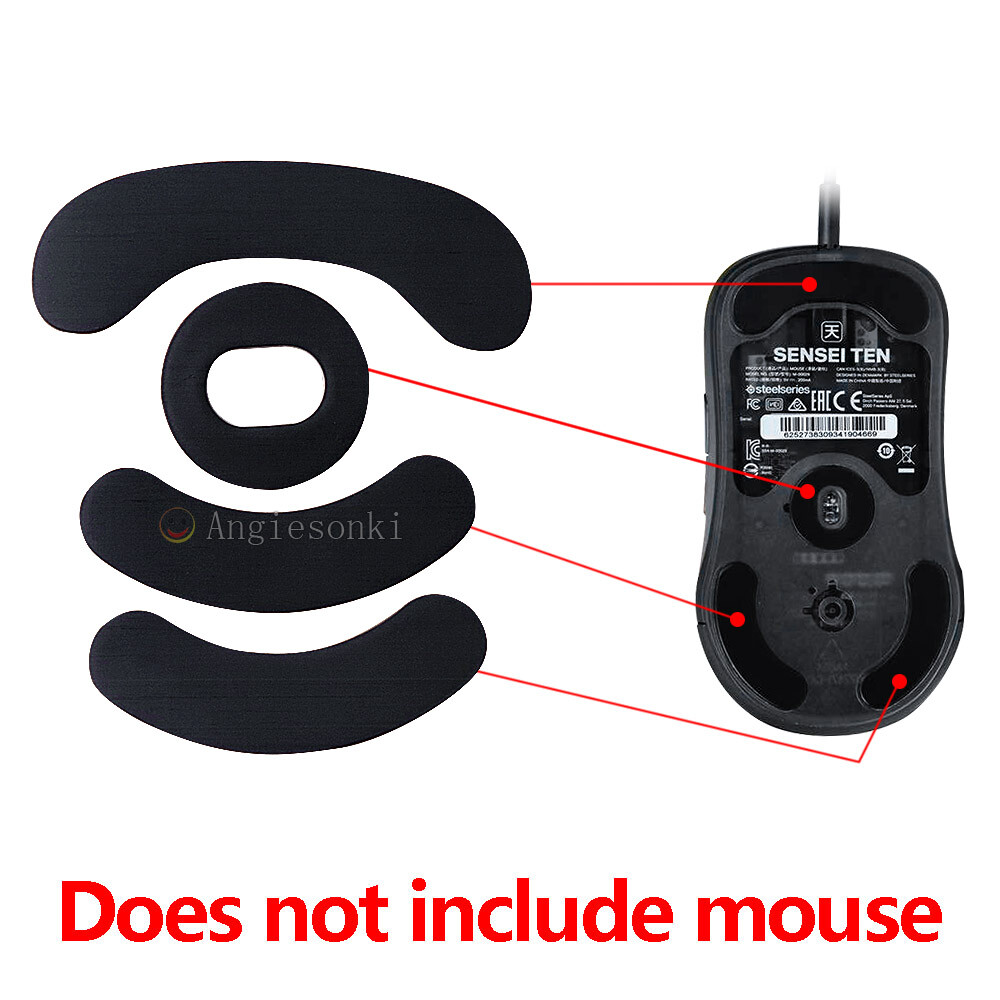 2 Sets Replacement Mouse Feet for SteelSeries Sensei Ten Mouse