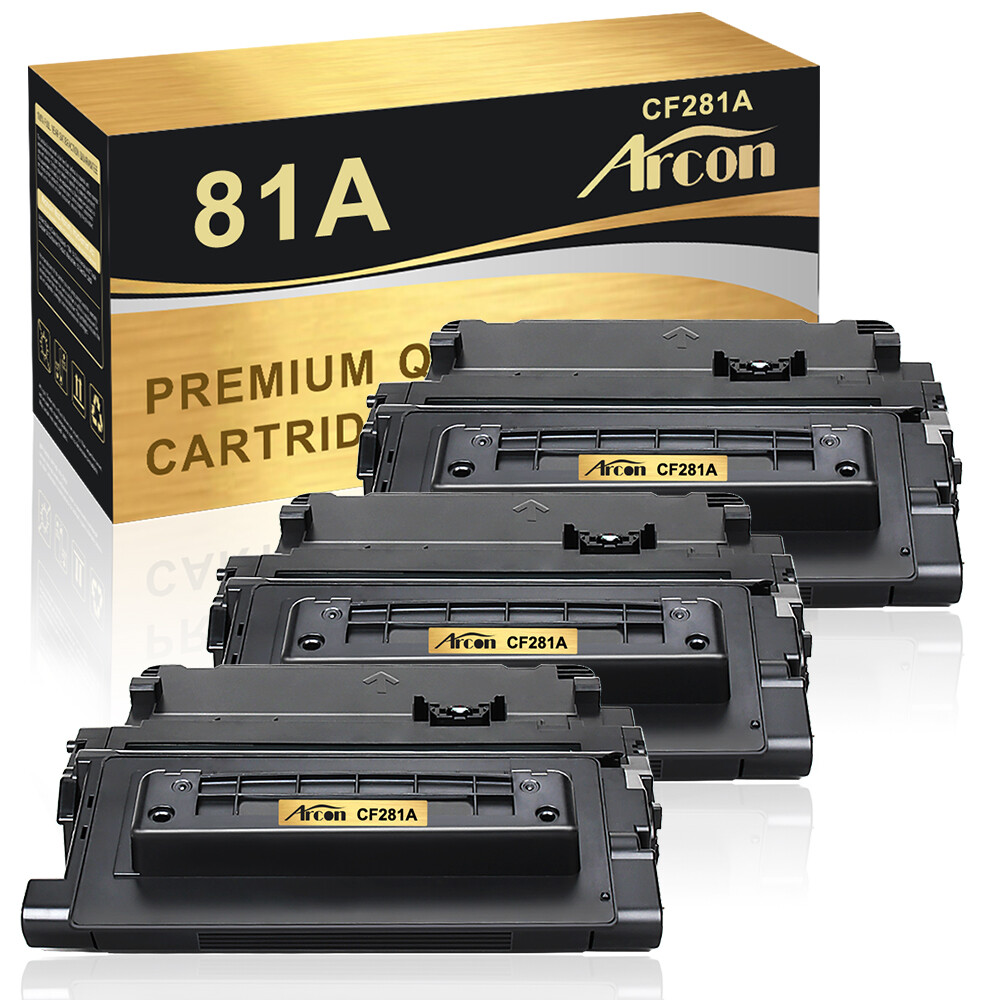 3PK CF281A BK Toner fit for HP 81A LaserJet Enterprise M605dn M605X M606dn M630f