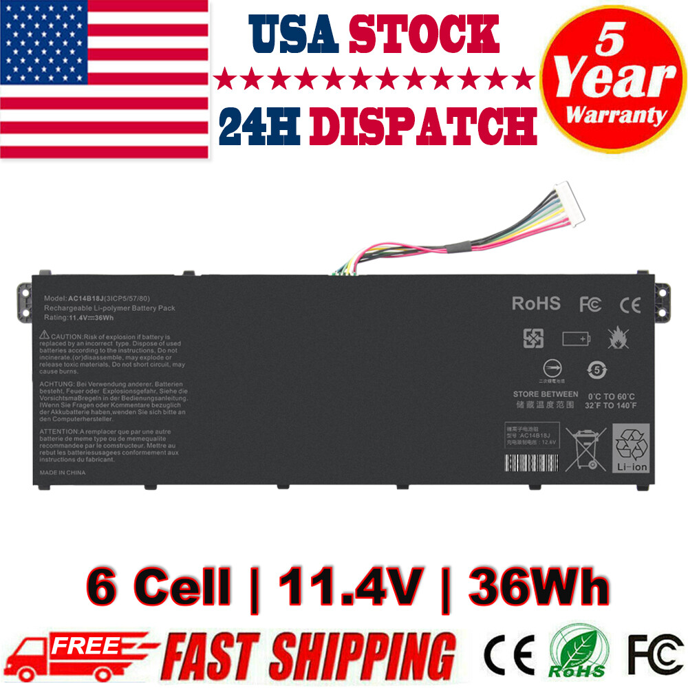 AC14B18J Battery for Acer Chromebook CB3-531 CB5-571 CB3-111 C810 C910 AC14B13J