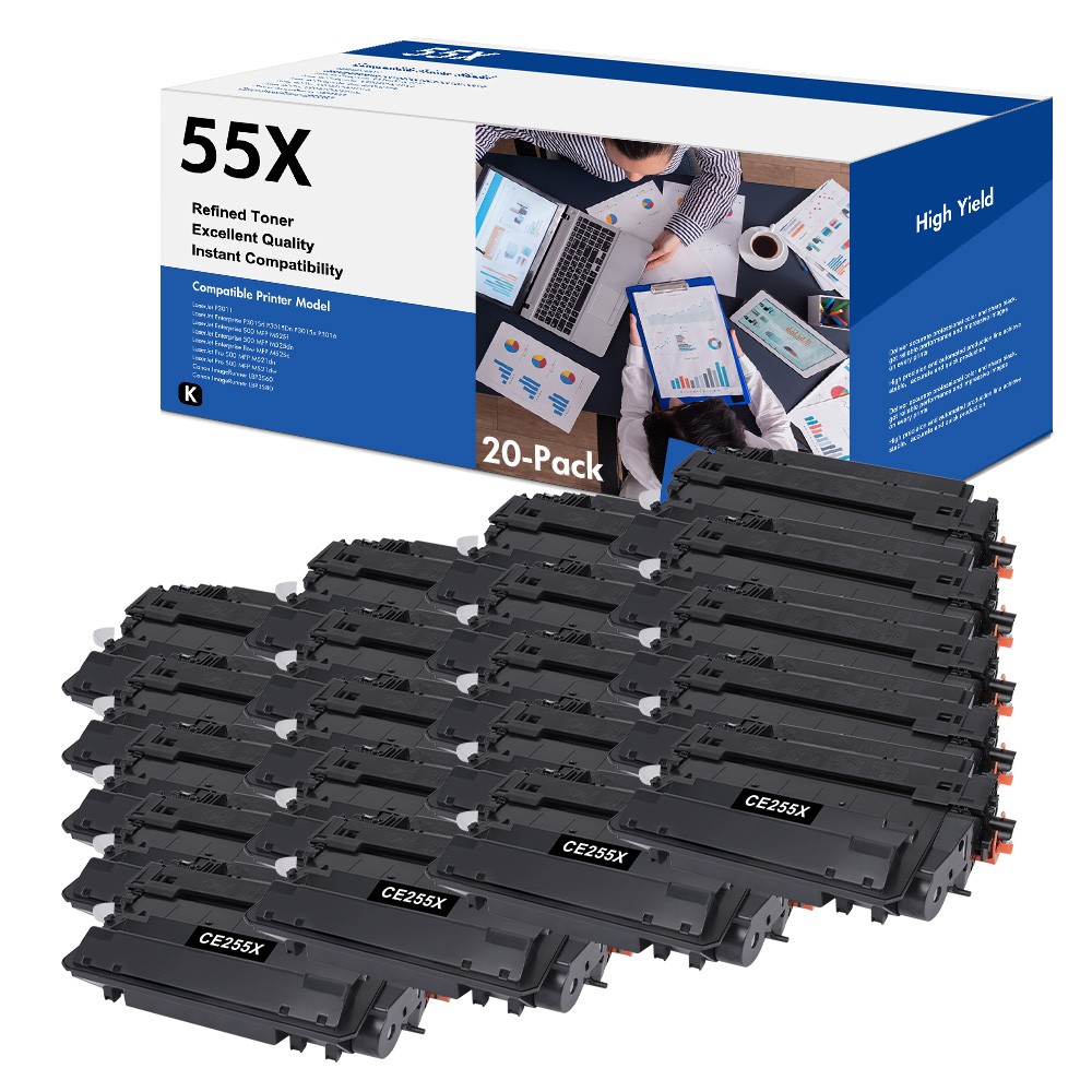 CE255X Toner Cartridge Lot Fit for HP 55X LaserJet 500 MFP M525f M525dn M521dn