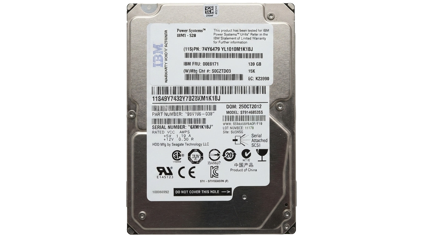 IBM 00E6171 139GB 2.5" 15K RPM Hot Swap SAS SSF-2 2.5" HDD Internal Hard Drive