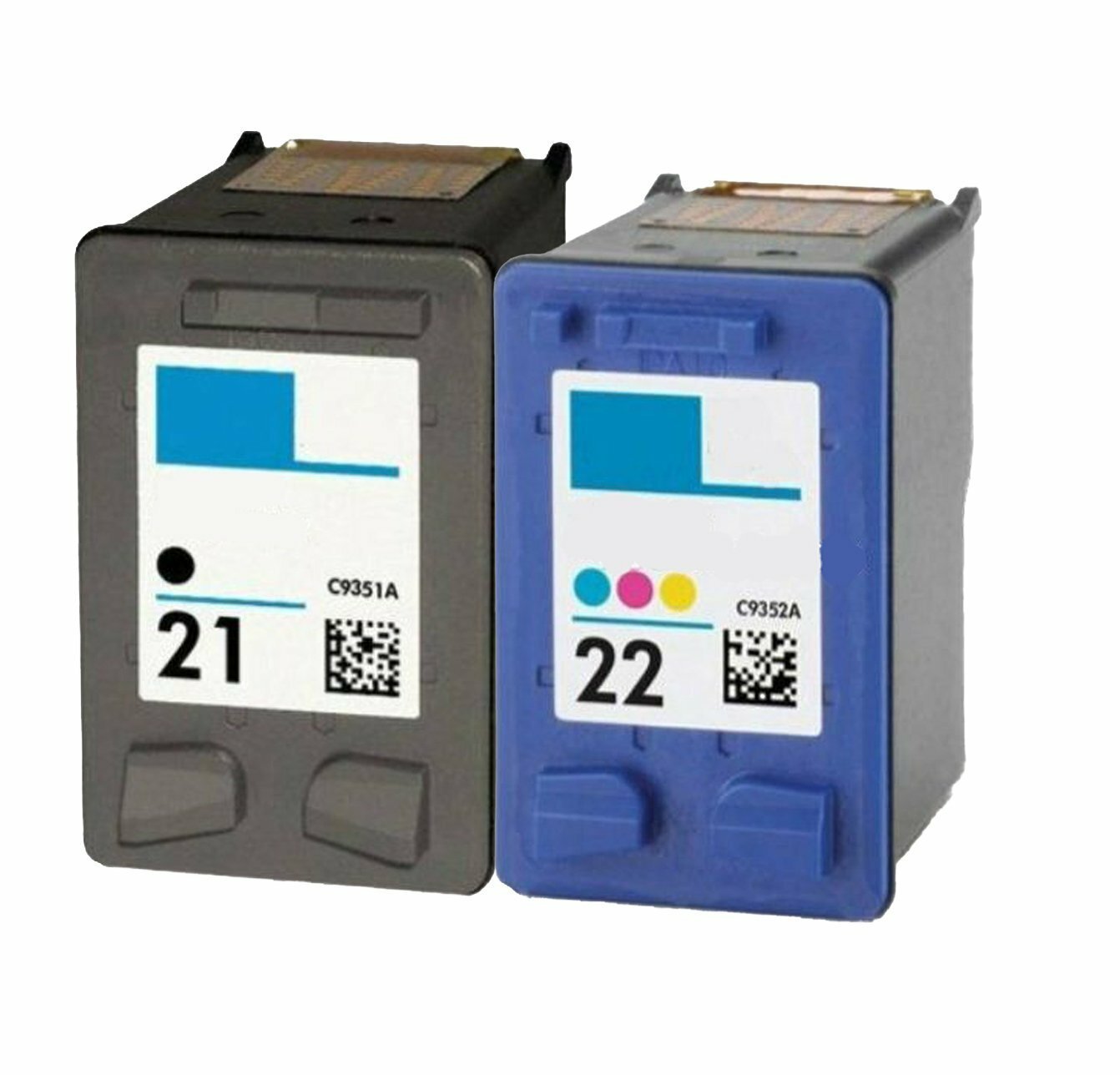 2 Pack Ink Cartridges Printer For HP 21xl 22xl Black Color Deskjet F4100 F4180