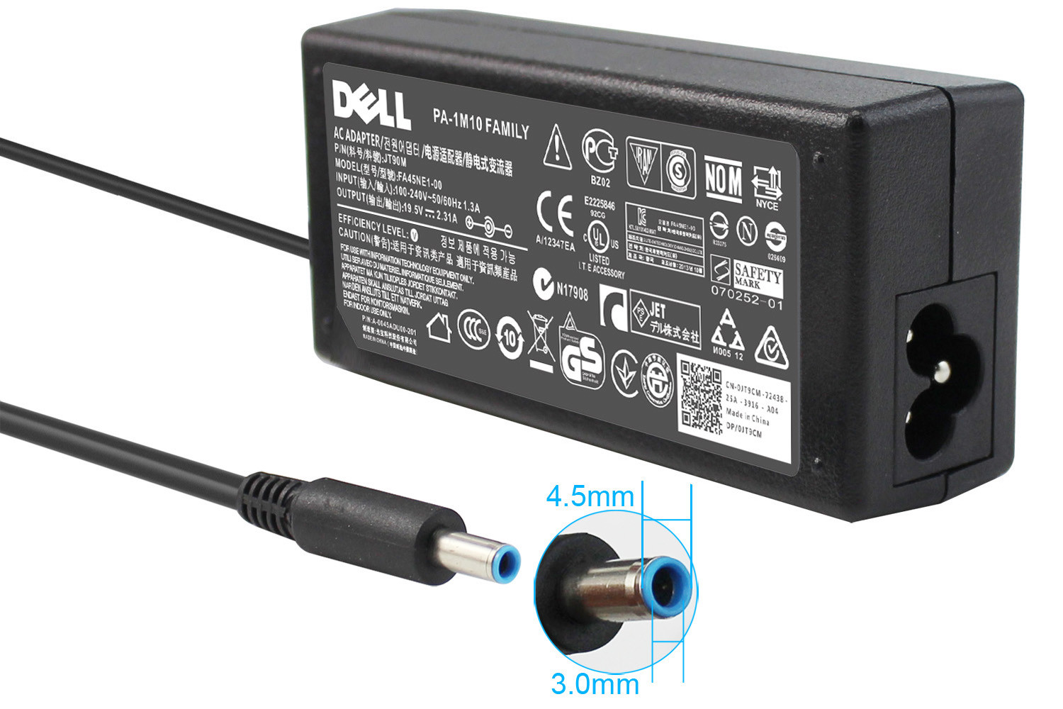 45W Genuine Adapter For Inspiron 15 3551 5558 5559 7558 3552 17 5755 5758 5759