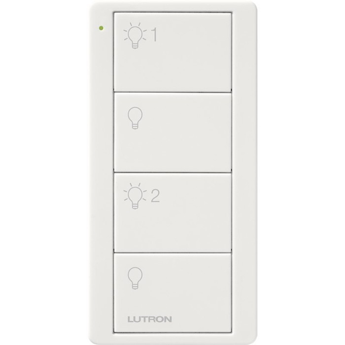 Lutron Pico Control- 4-Button 2 GROUP LIGHT CONTROL WH PJ2-4B-GWH-L21