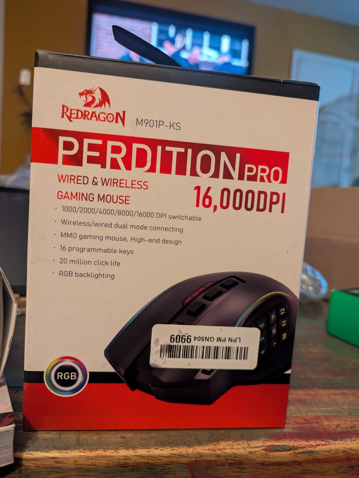 Red Dragon Perdition Pro Wired and Wireless Gaming Mouse M901P -KS
