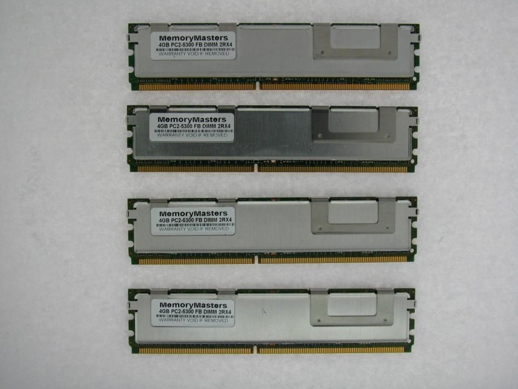 16GB 4x4GB PC2-5300F DDR2-667Mhz 240pin ECC Server Memory Fully Buffered FB-DIMM