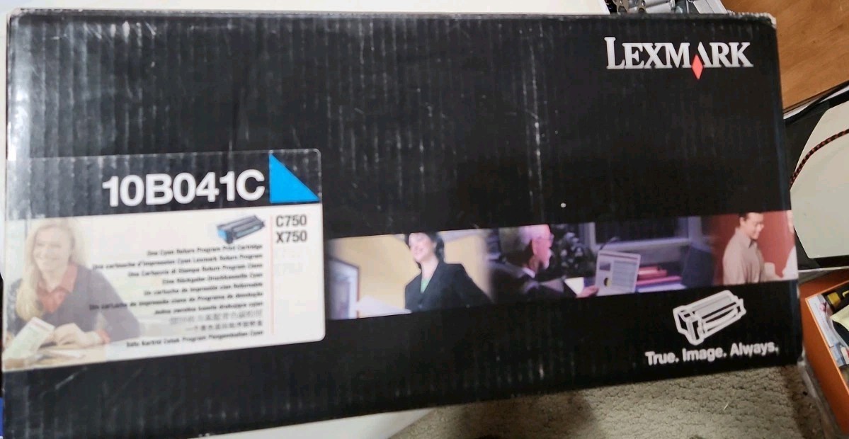 Lexmark 10B041C Cyan Print Cartridge for use in C750, X750  Sealed