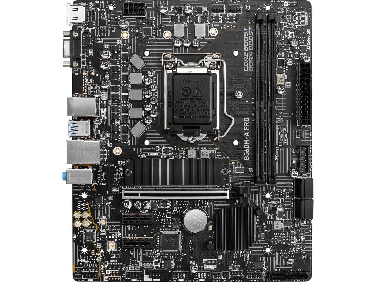 MSI B560M-A PRO LGA 1200 Intel B560 SATA 6Gb/s Micro ATX Intel Motherboard