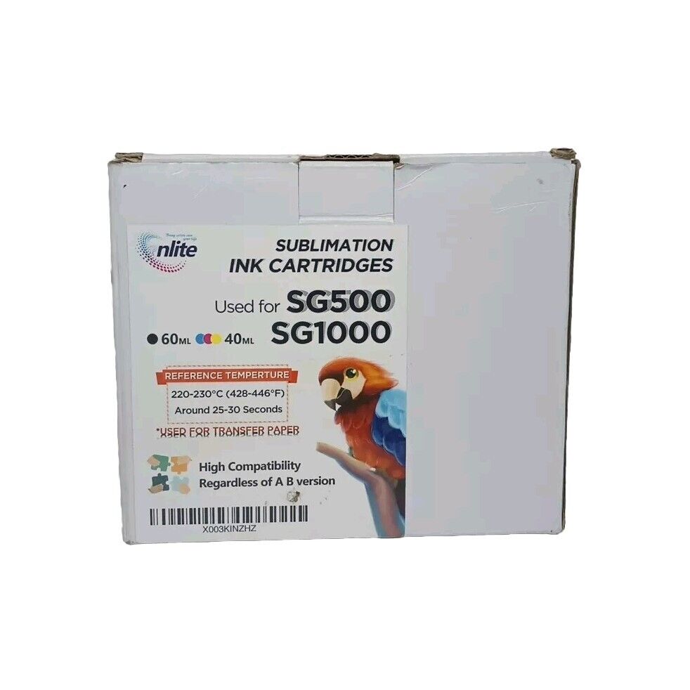 New nlite SG500 SG1000 Sublimation Ink Cartridges High Compatibility 