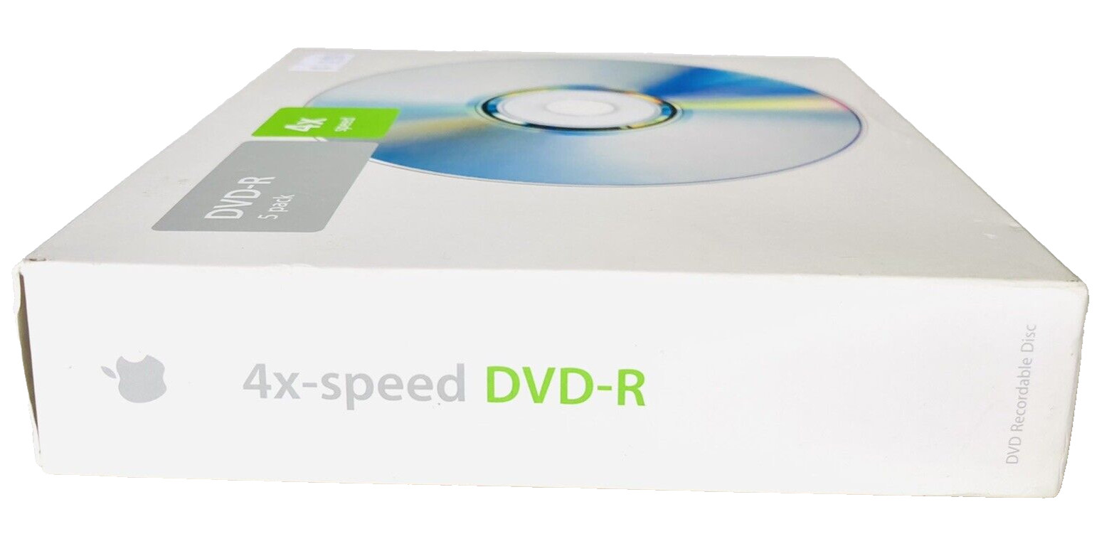 4 Vintage Apple 4x DVD-R Discs Rare Blank Media 2000s Mac Macintosh Movies CDs