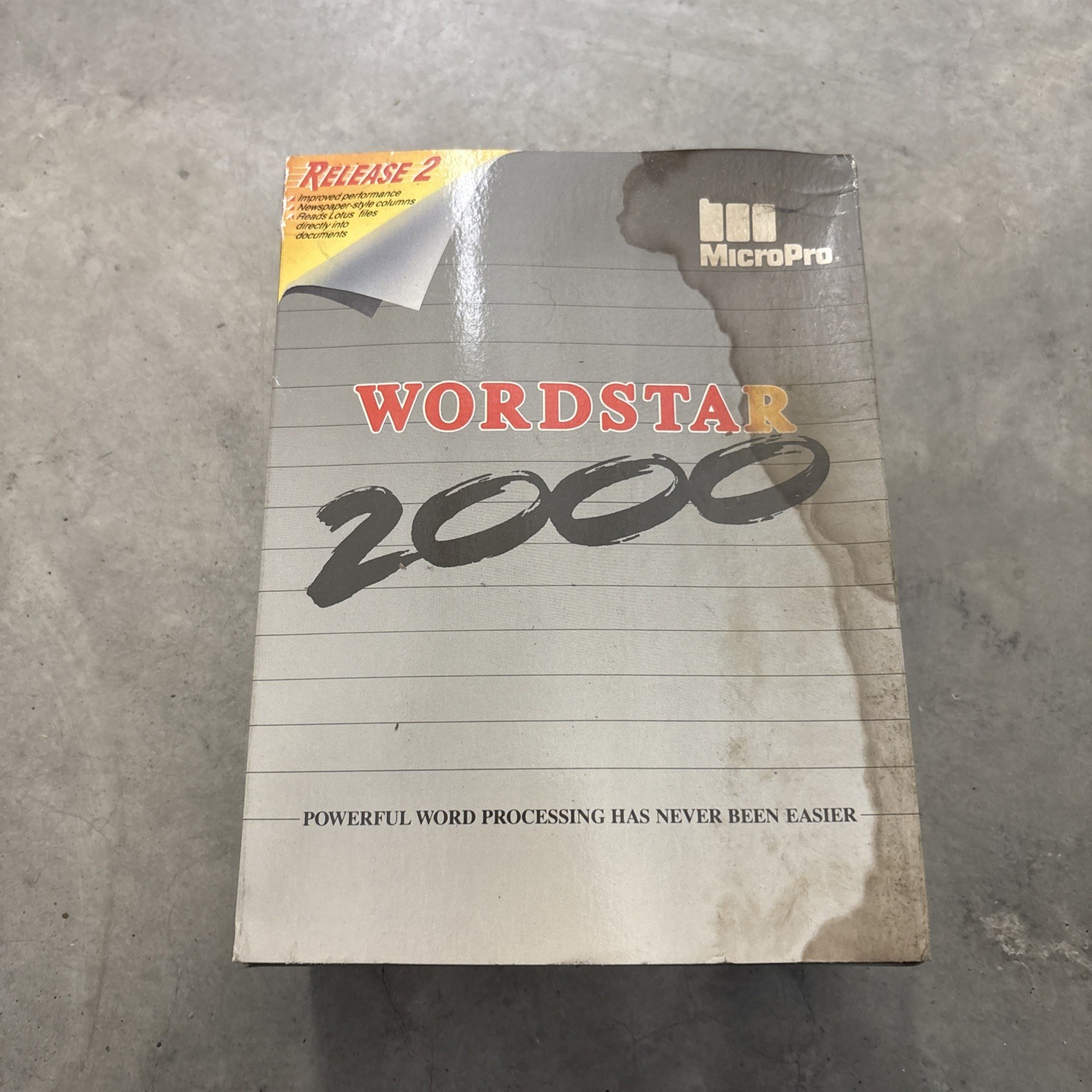 Vintage 1984 Wordstar 2000 Plus MicroPro Word Processing PC Software Used