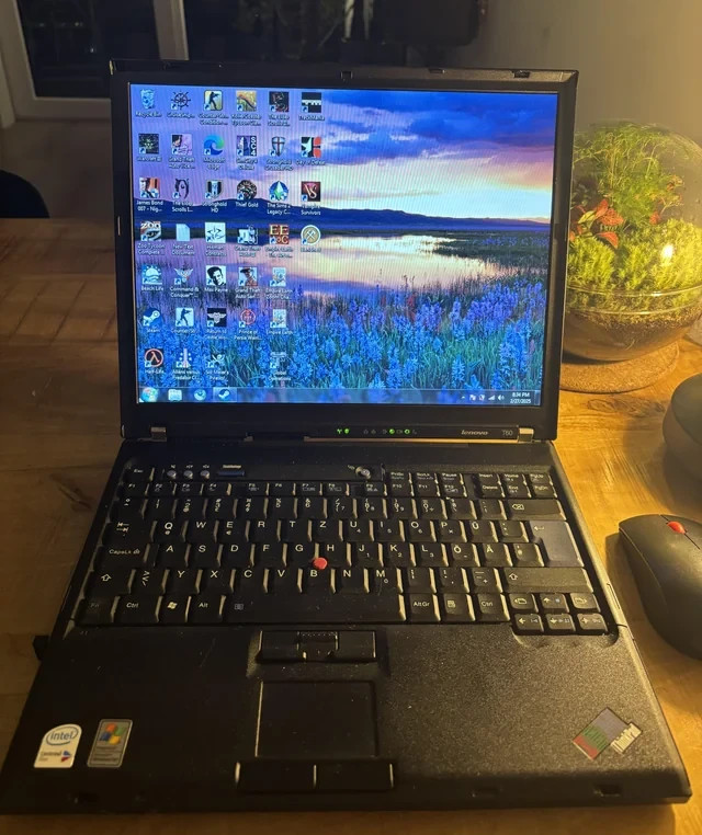 Lenovo T60 Thinkpad Laptop 32bit Windows 7 Office2010 3GB GdBatWkGr8 3a