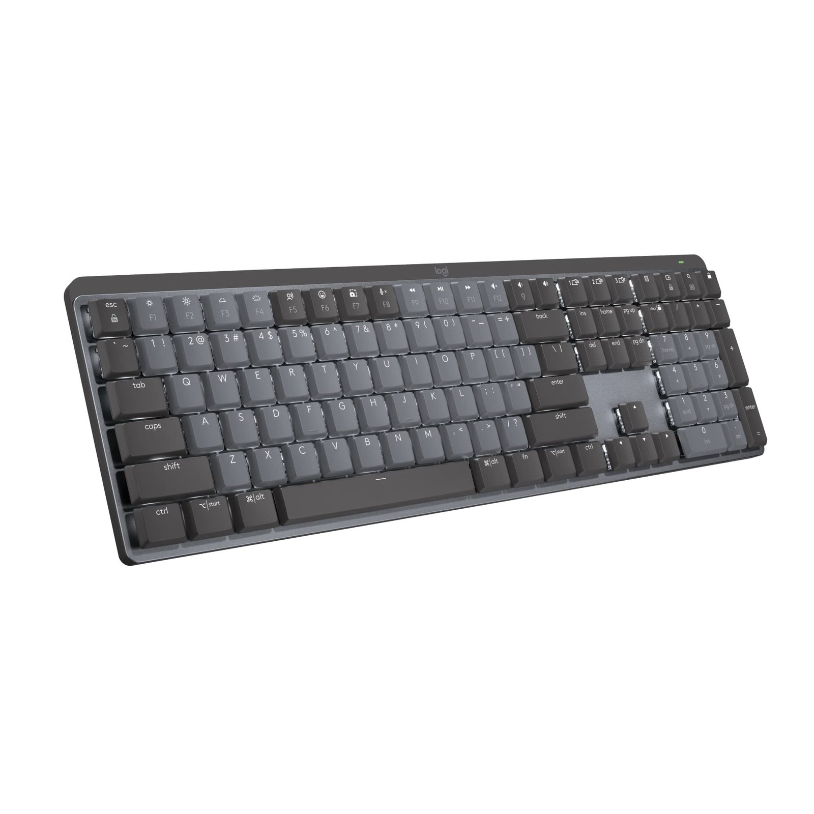Logitech MX Mechanical Wireless Illuminated Performance Keyboard, Tactile Qui...