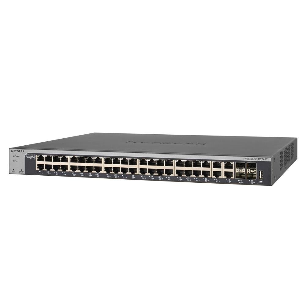 NETGEAR 48-Port 10G Ethernet Smart Switch (XS748T) Managed, with 4 x 10 Gigabit