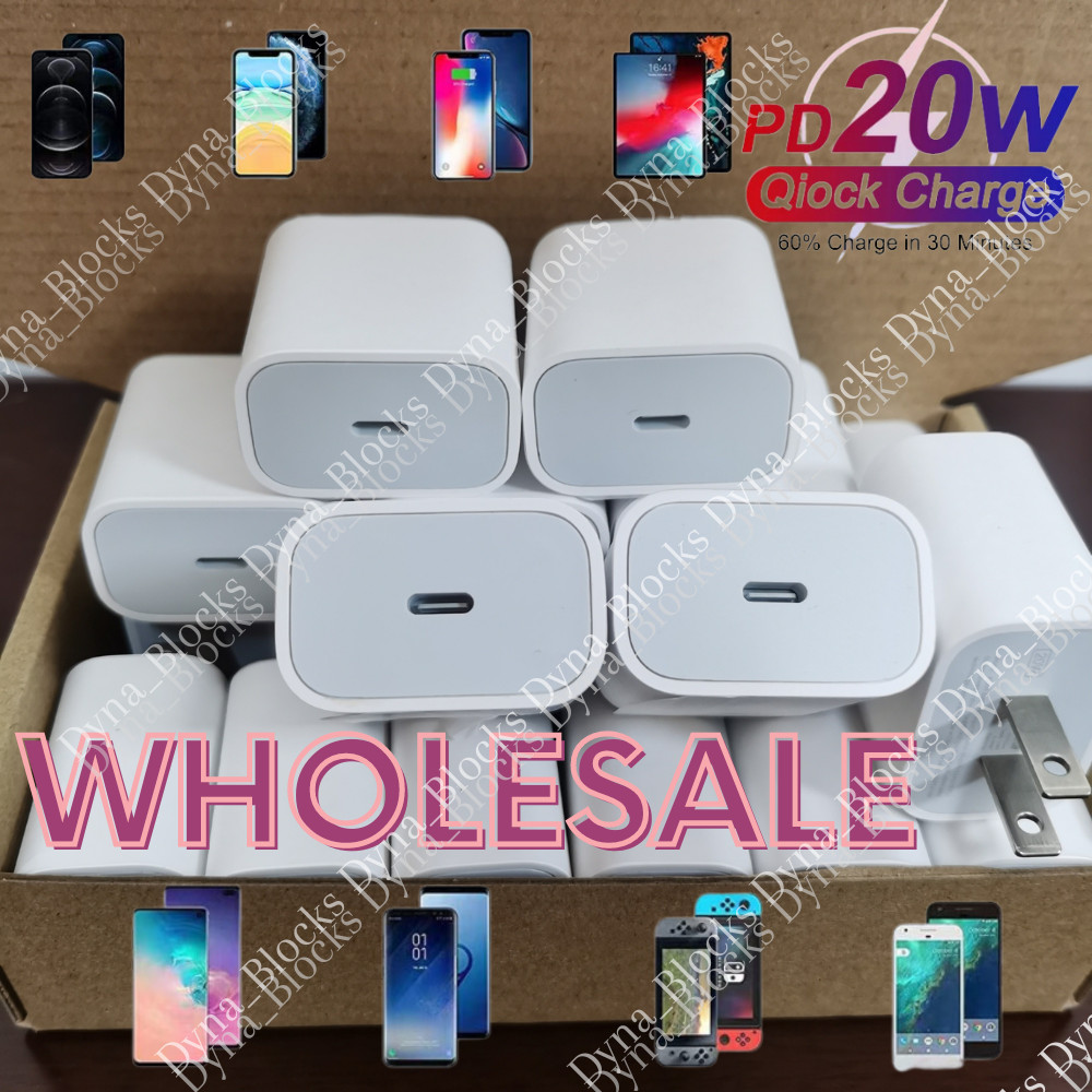 Wholesale Bulk For iPhone iPad 20W USB C Type C Power Adapter Fast Charger Block
