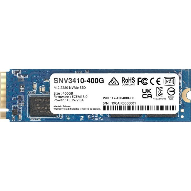 Synology SNV3000 400GB M.2 2280 NVMe PCIe Internal SSD SNV3410400G