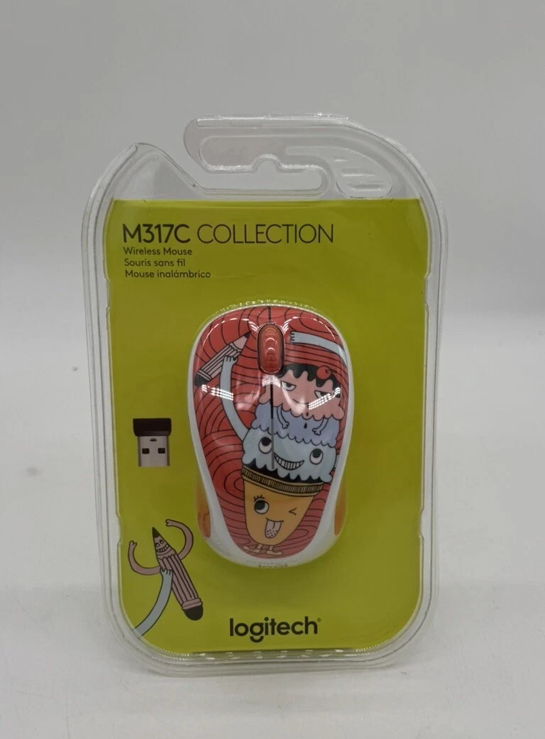 Logitech Wireless Mouse M317C Collection Ice Cream Cone 10m Range BRAND NEW