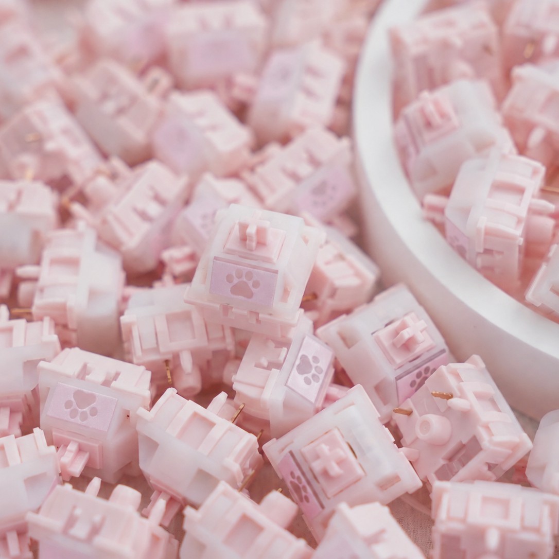 Keylist Cream Kitty Switches (42g trigger-medium pressure-linear-70PCS)
