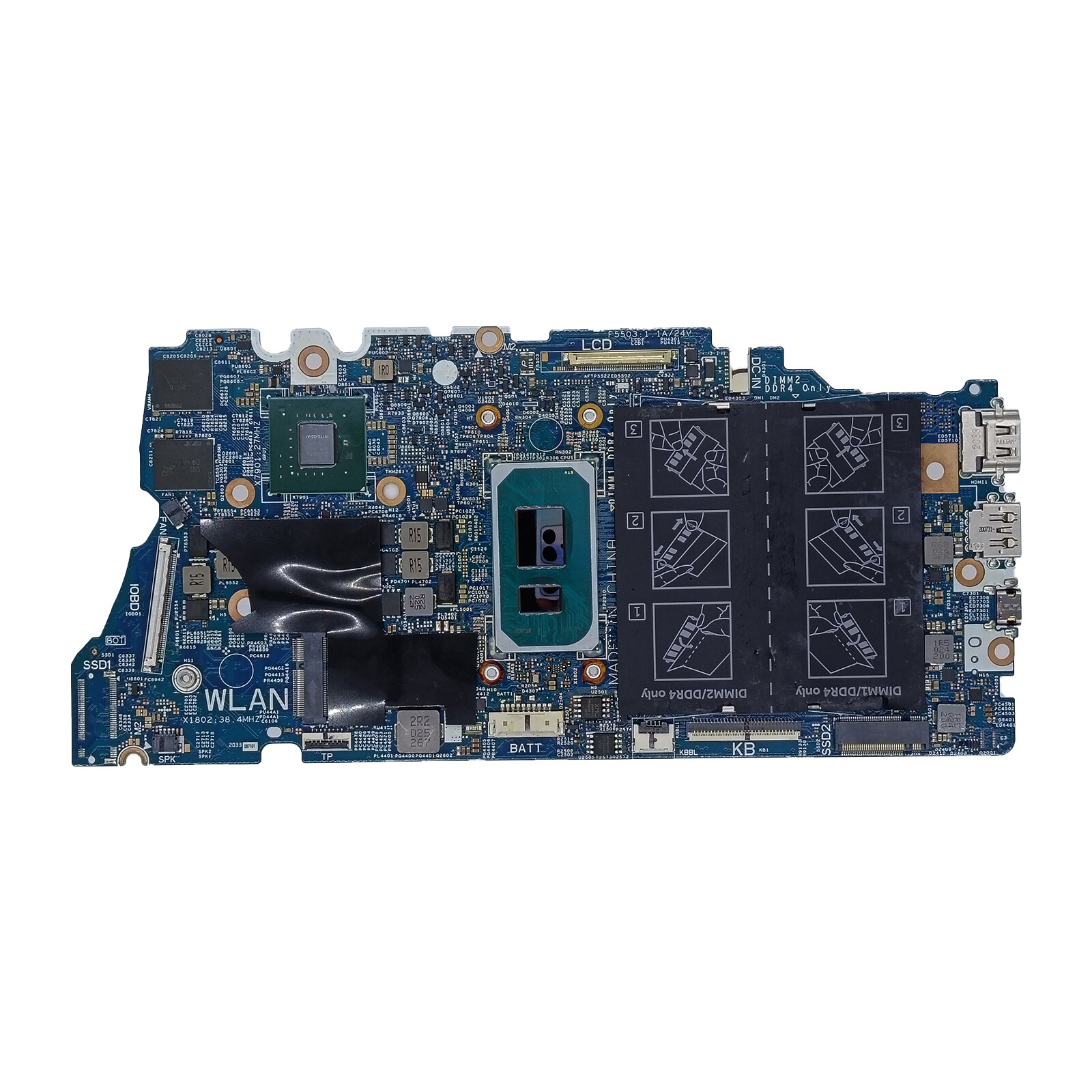 For Dell Vostro 5401 5501 Motherboard 19862-1 i7-1165G7 MX350 2GB 0H2F8K H2F8K