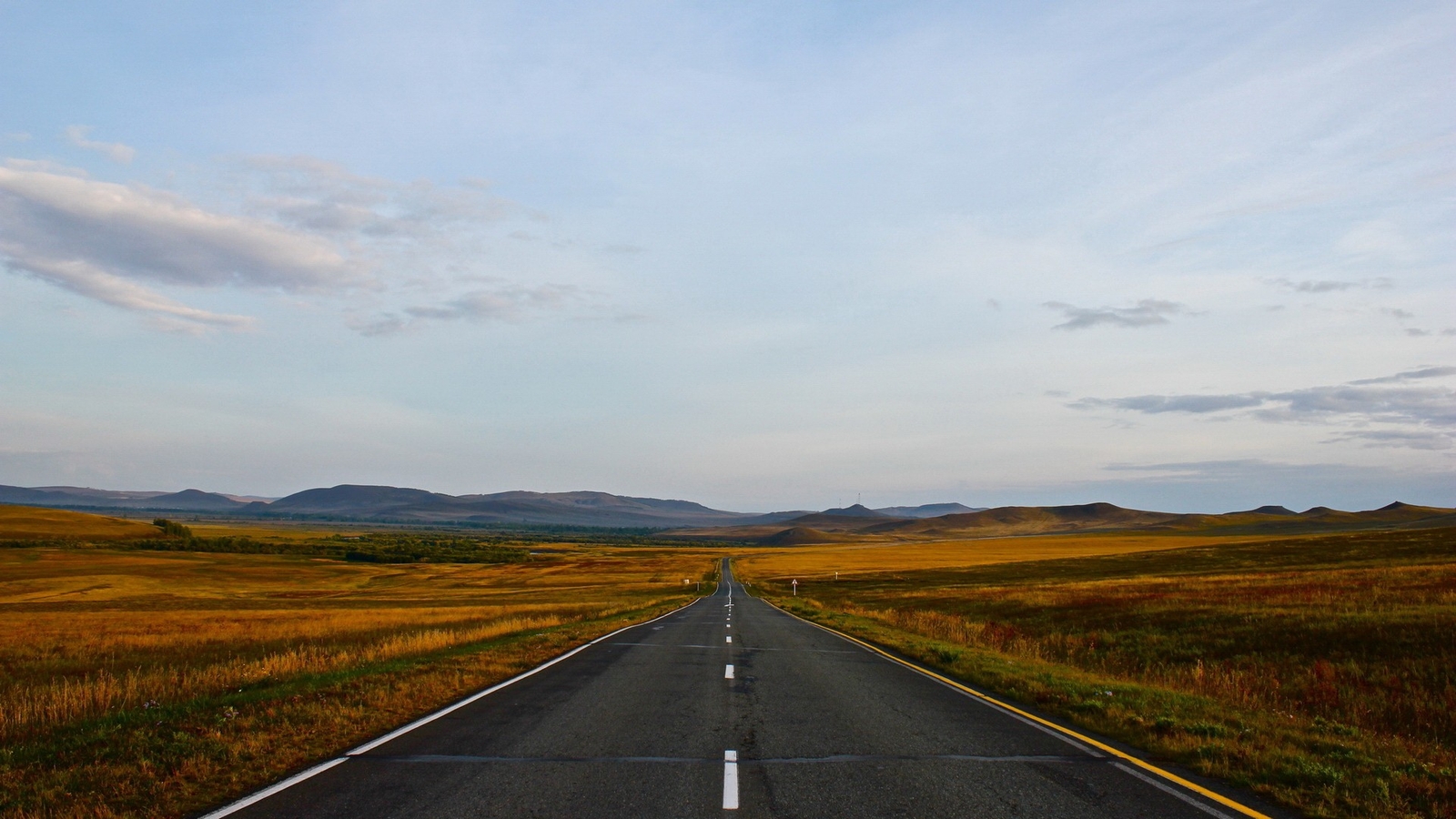 Landscape road nature long asphalt Custom Gaming Mat Desk