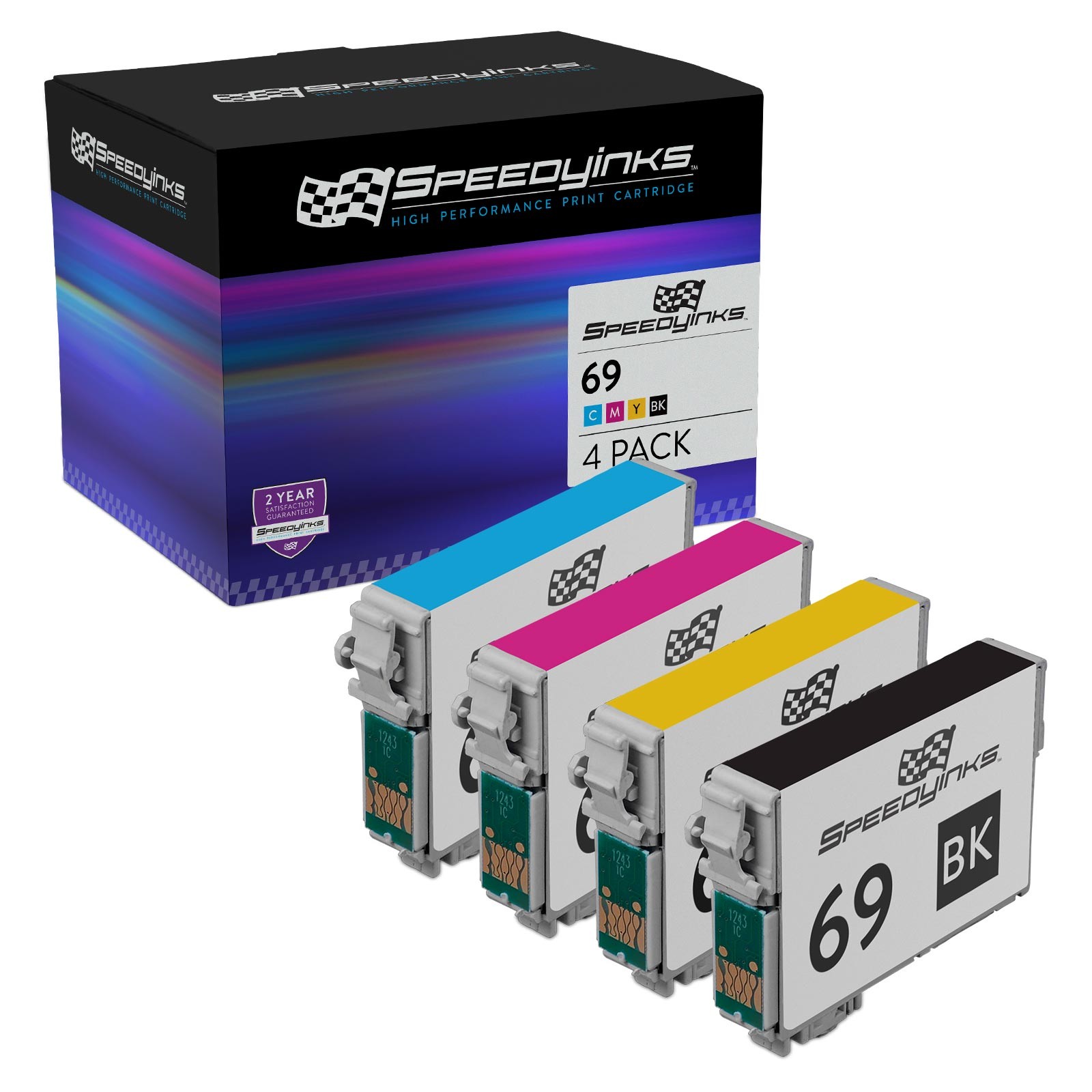 Reman For Epson T069 Ink Set of 4: 1x T069120 1ea T069220  T069320  T069420