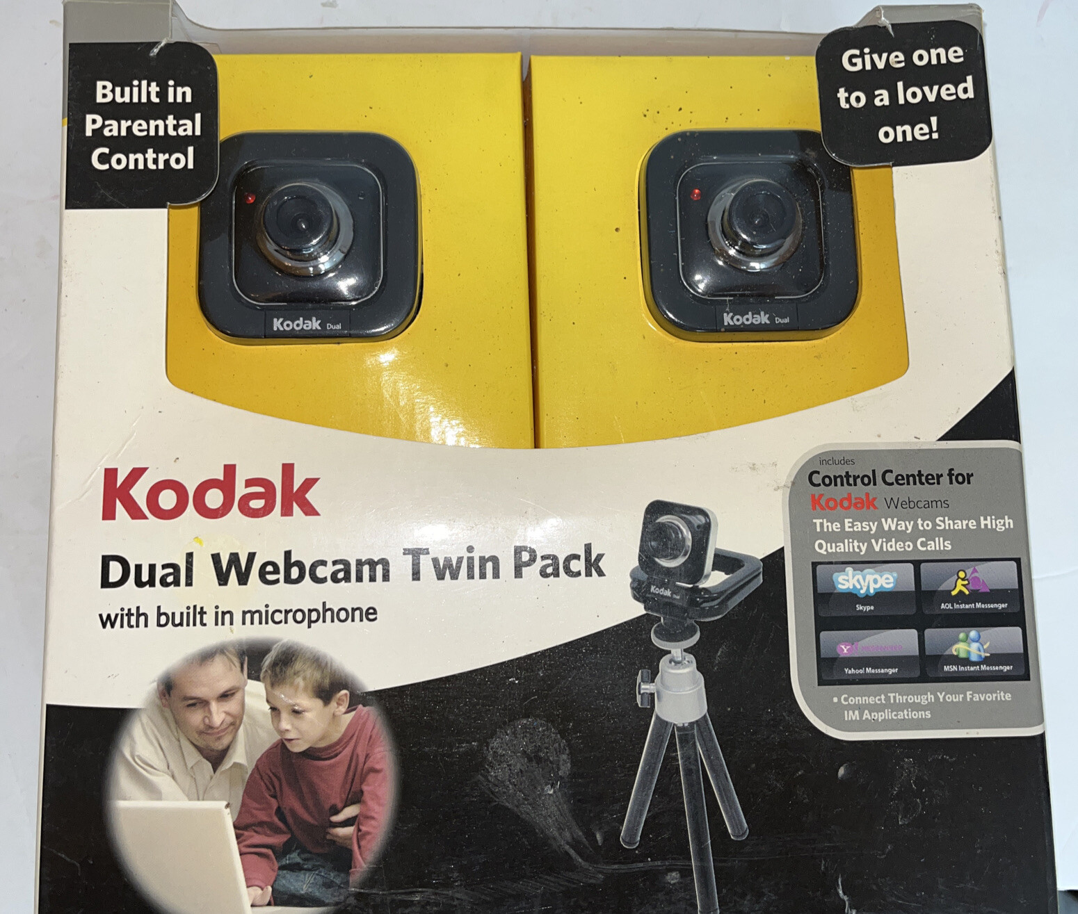 Kodak Dual Webcam D101 Twin Pack With Built In Microphone For Video Calls NIB