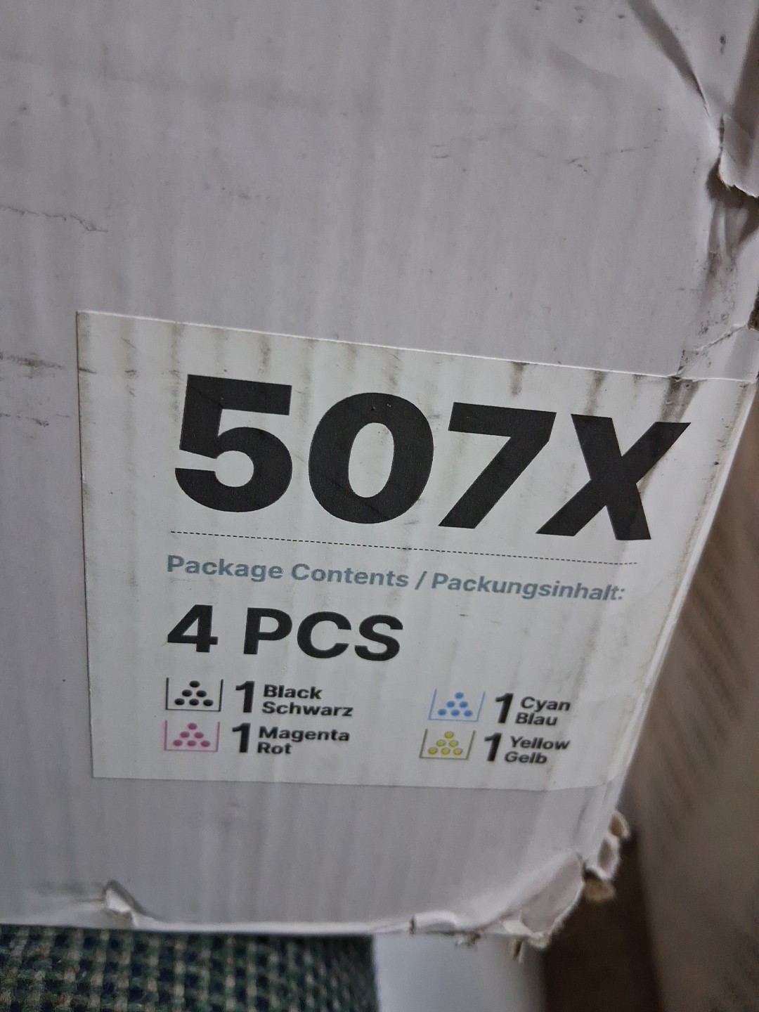 507X 507A Toner Cartridges 4 Pack High-Yield BK/C/Y/M | See Pic