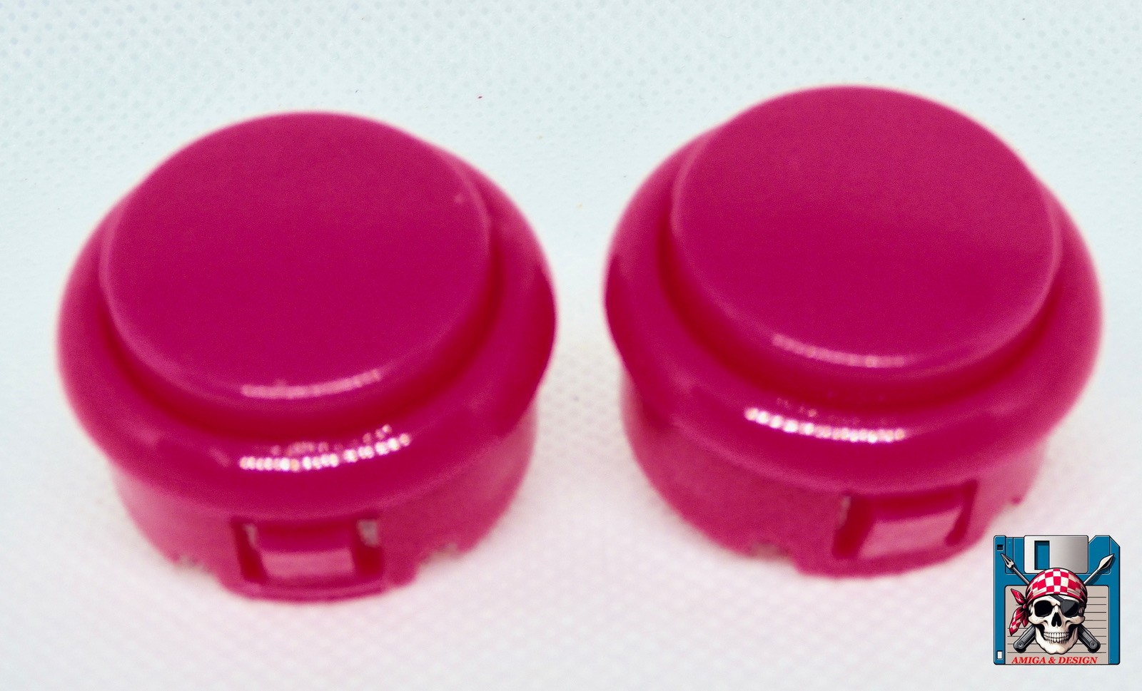 🕹 COMPETITION PRO 2 x Button Pink / Pink / Fire Buttons / Amiga / Atari / C64 🕹