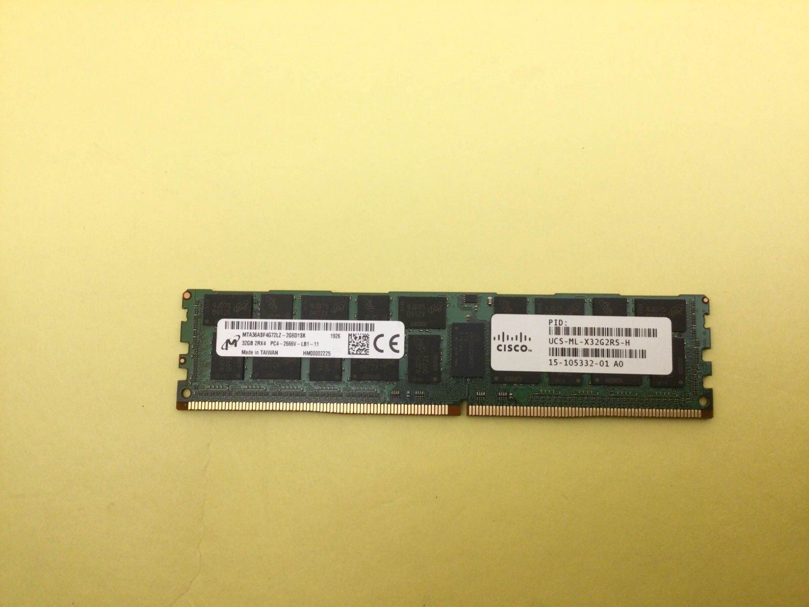 CISCO 32GB (1X32GB) 2Rx4 PC4-2666V DDR4 Server Memory UCS-ML-X32G2RS-H