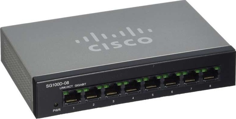 Cisco SG100D-08 8-Port Gigabit Desktop Switch - Sealed