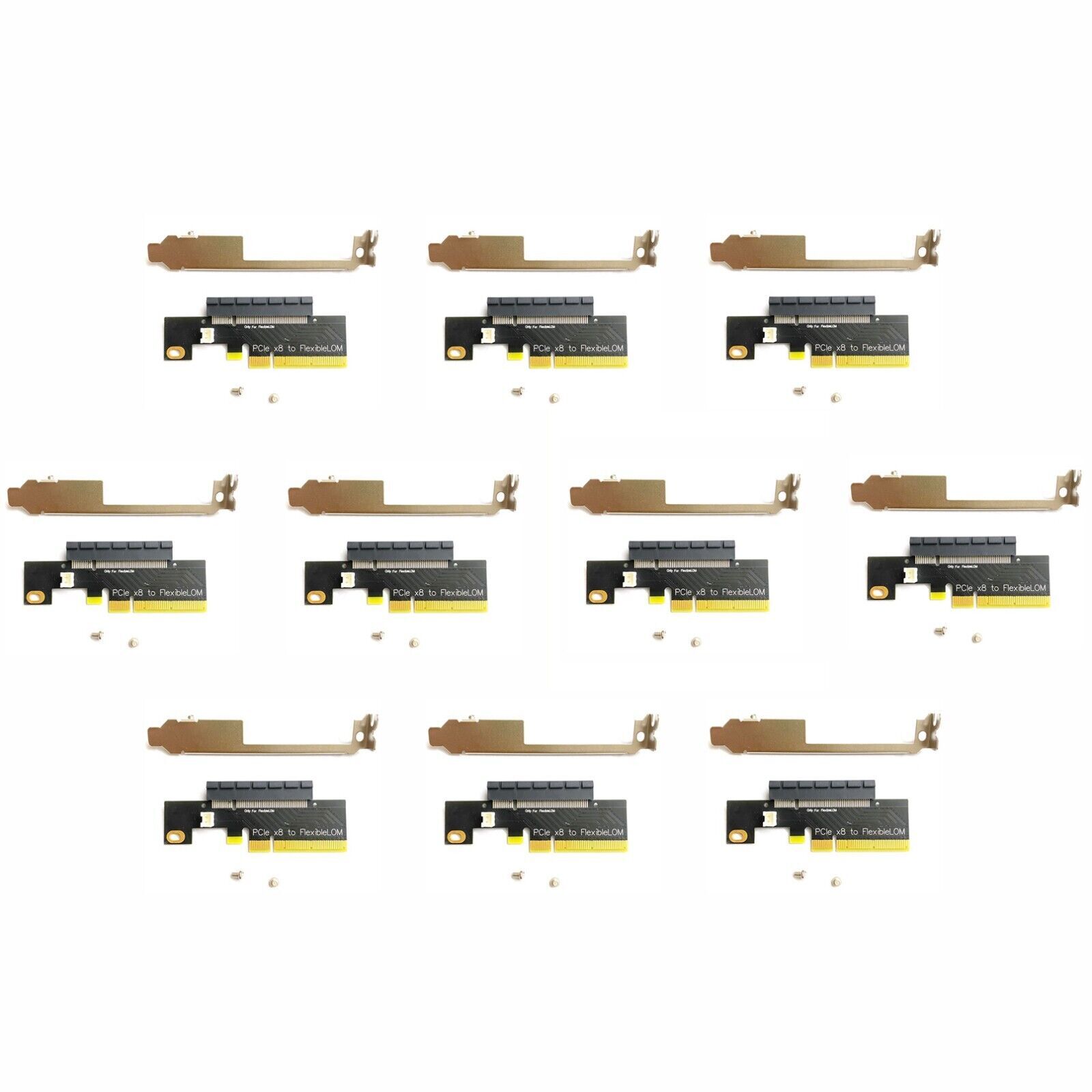 LOT of 5/10 PCIE X8 to FlexibleLOM Quad Port 331FLR 366FLR 544FLR 561FLR 533FLR