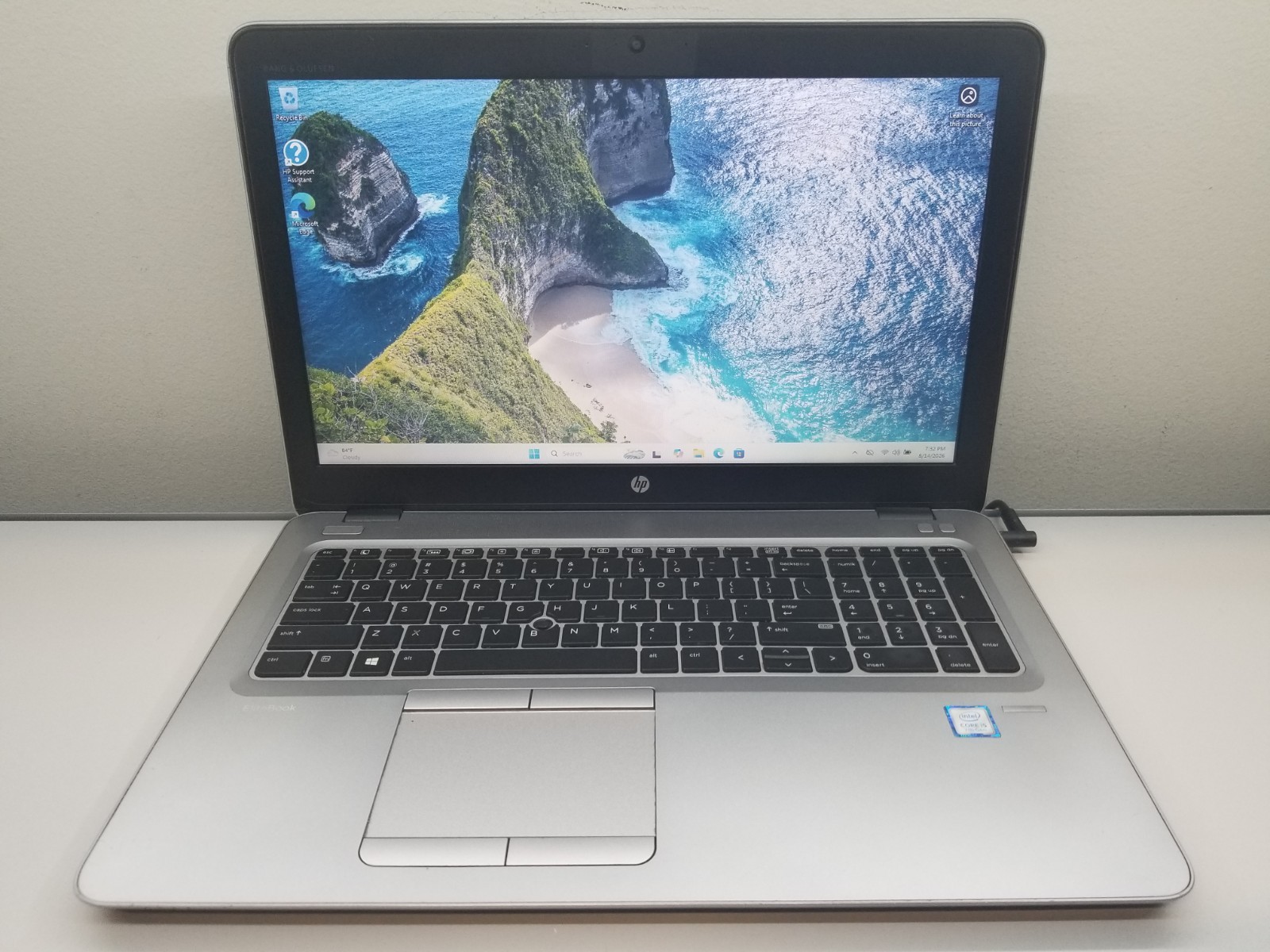 AS-IS HP EliteBook 850 G4 15.6" HD i5-7200U 2.5GHz 8GB RAM 256GB SSD W11P READ