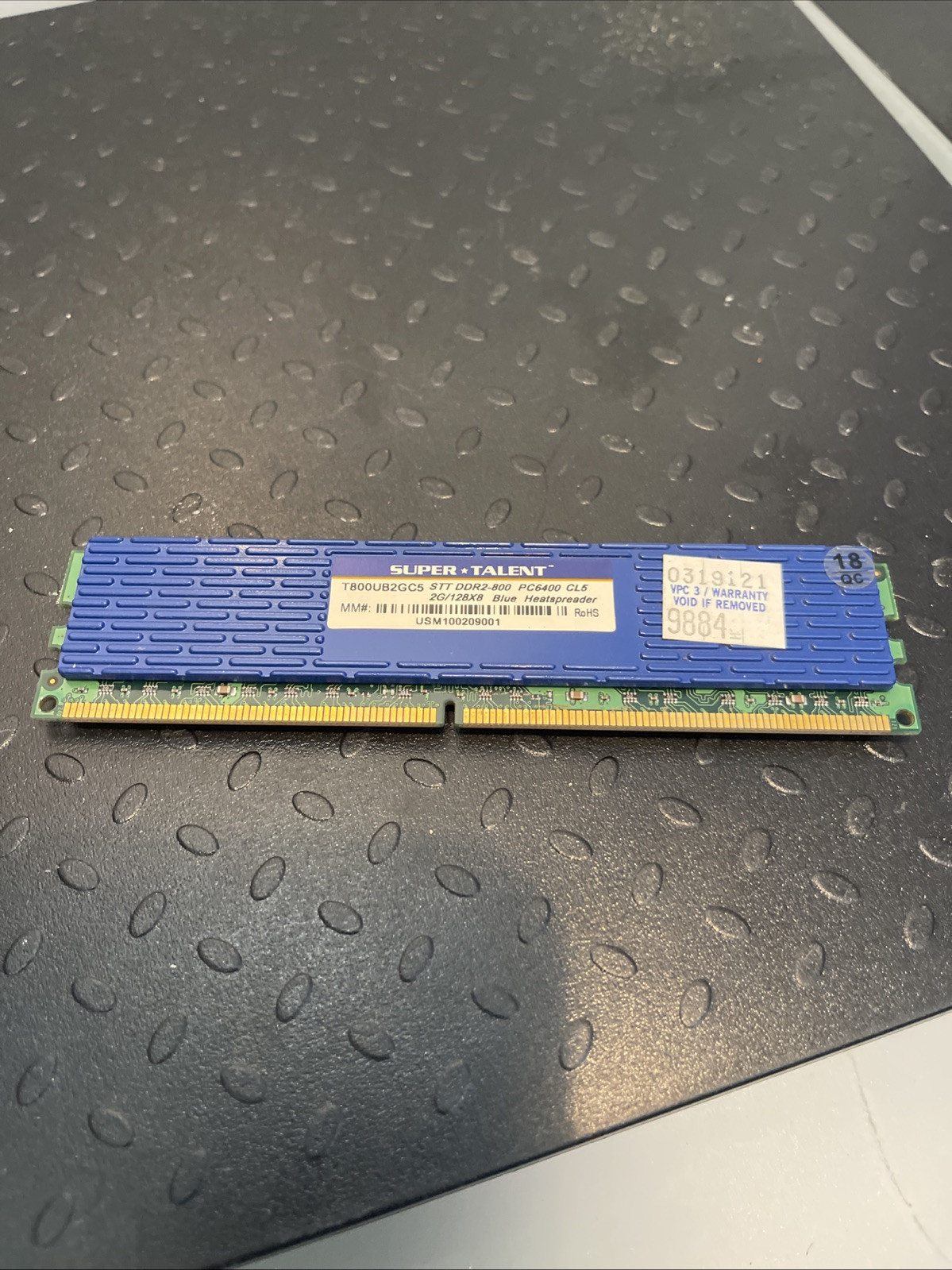 Super Talent 2GB DDR2-800 PC2-6400 CL5 Desktop RAM T800UB2GC5 Blue