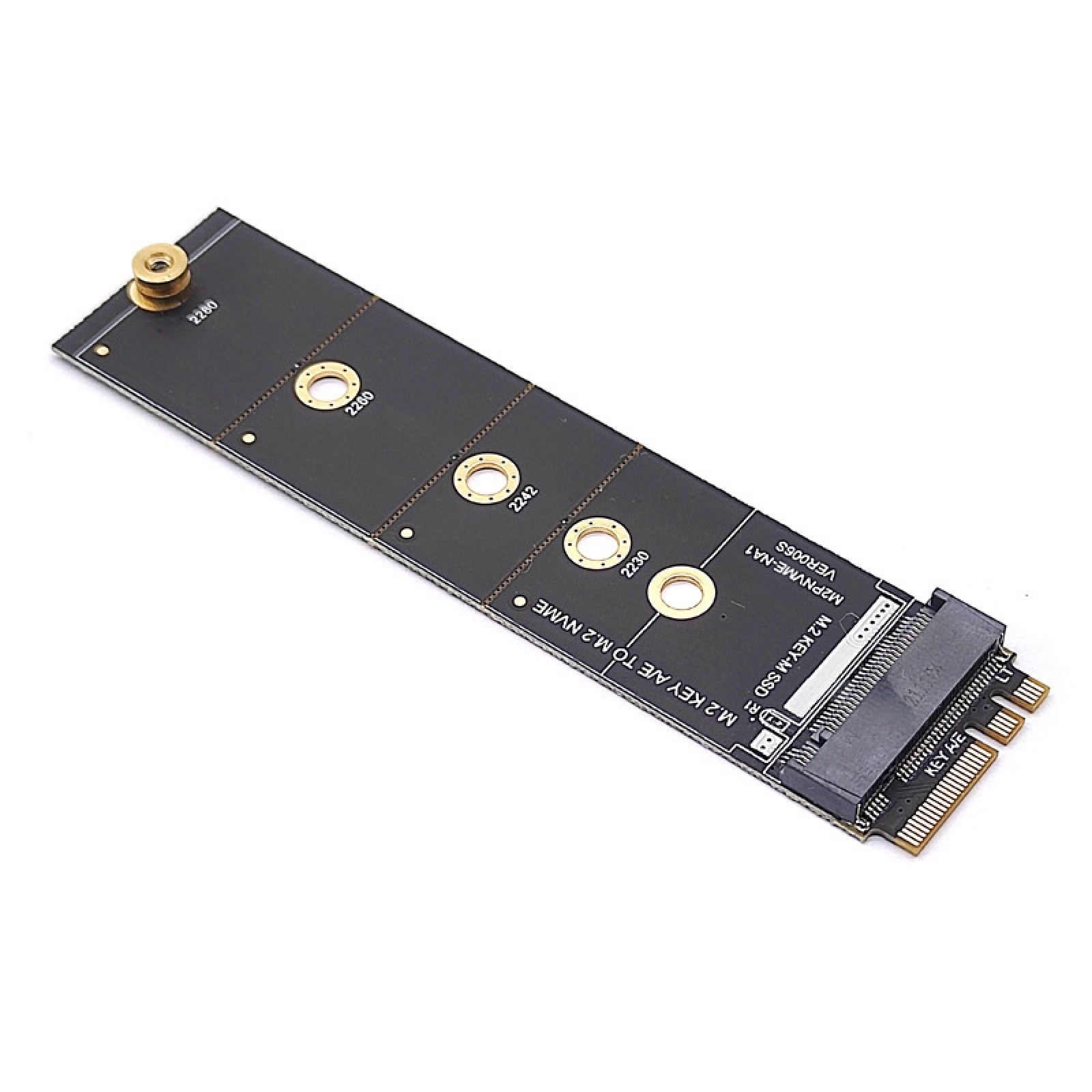 M.2 Key A E to M.2 NVME Adapter Card Solt Socket  For NVMe PCI Express SSD Port