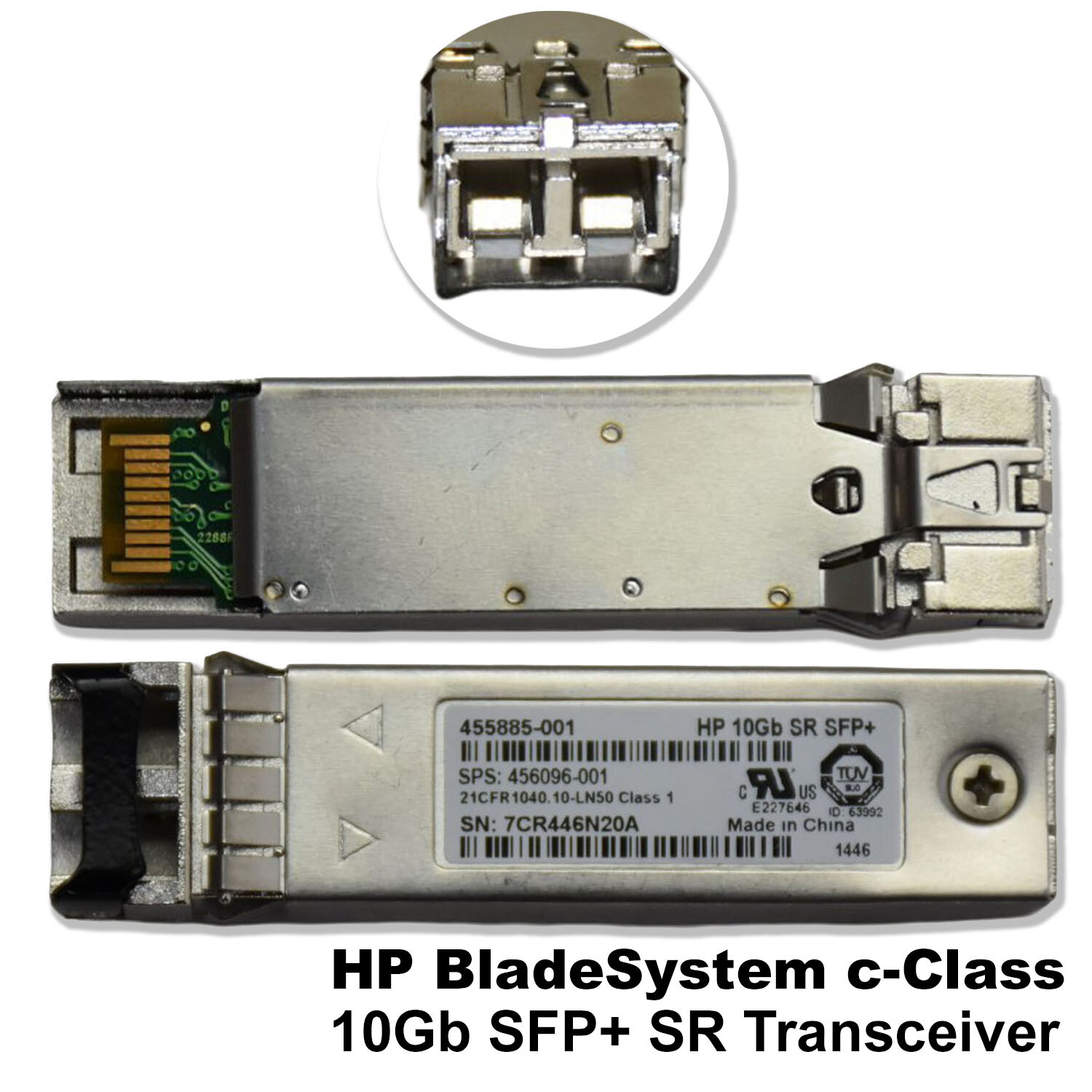 Lot of 10 HP BladeSystem c-Class 10Gb SFP+ SR Transceivers 455885-001 456096-001