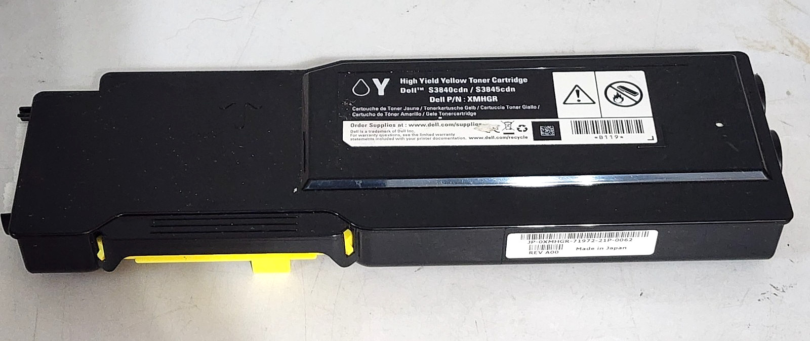 Dell XMHGR Yellow Extra High Yield Toner Cartridge S3840 Genuine New Without Box
