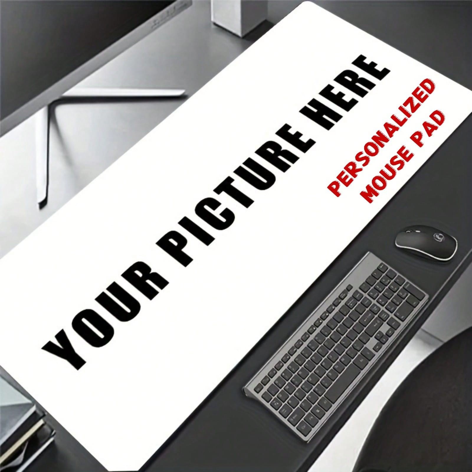 Custom Photo Personalized Gaming Mouse Pad - Non-Slip Surface with Text Logo √