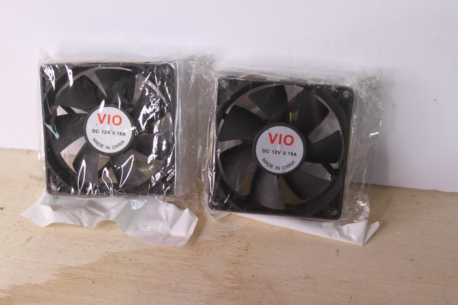 2X 80mm VIO PC Cooling Fan BLACK 12V 0.18A Computer Case Fan
