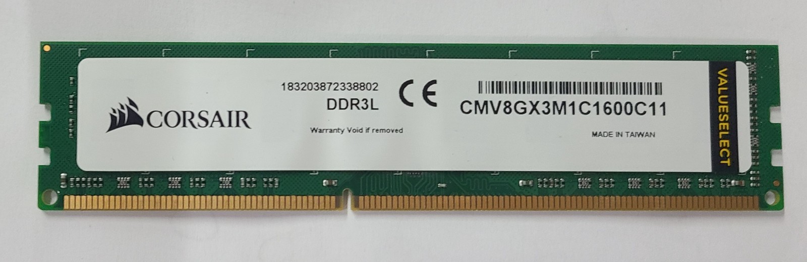 Corsair ValueSelect 8 GB (1x8GB) CMV8GX3M1C1600C11 DDR3-1600 RAM