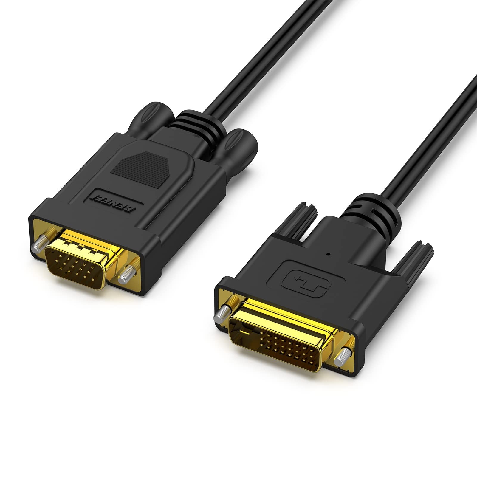 BENFEI Active DVI-D 24+1 to VGA Male Cable 6 Feet 1080p 60Hz Gold-Plated