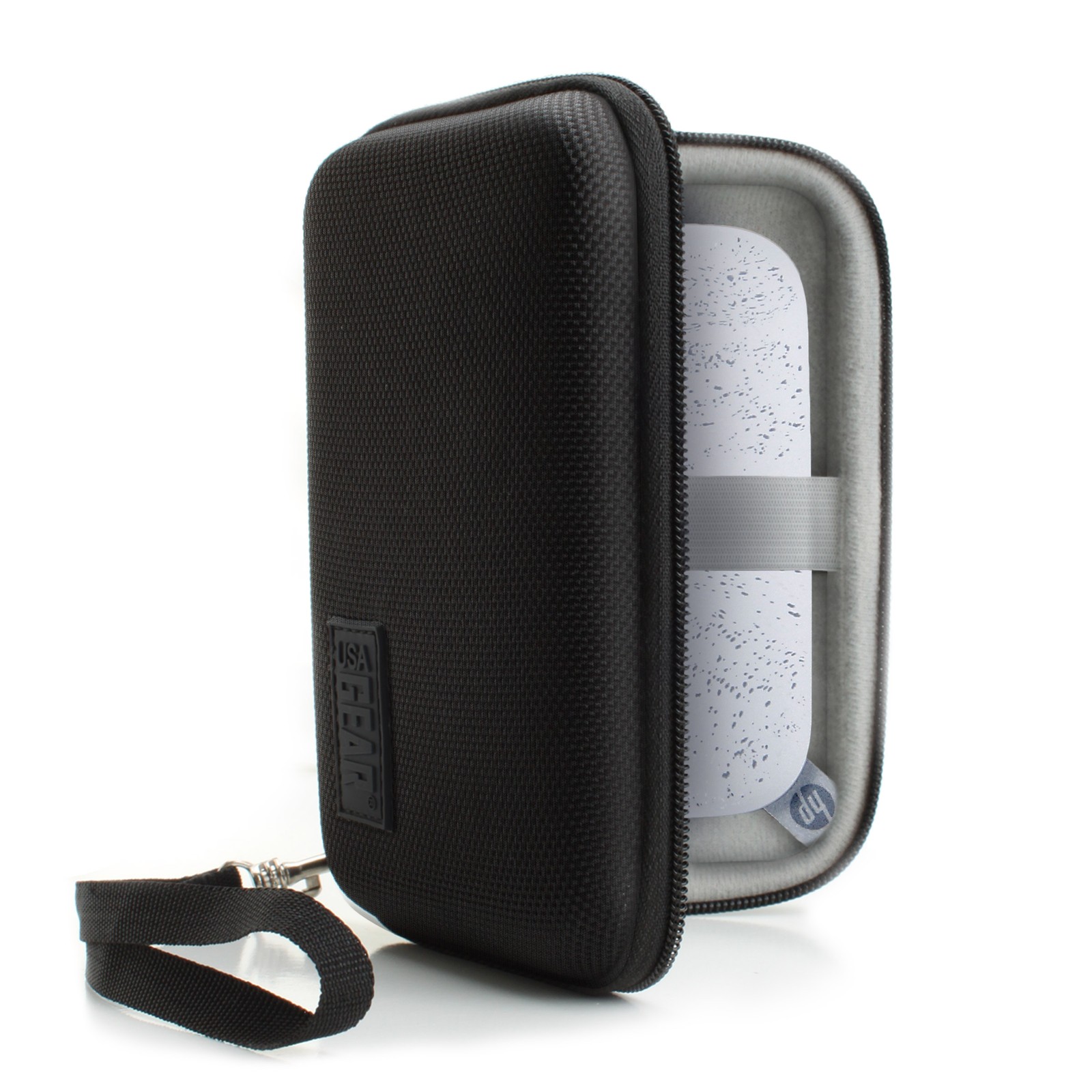 USA GEAR Hard Shell HP Sprocket Pocket Printer Carrying Case - Black