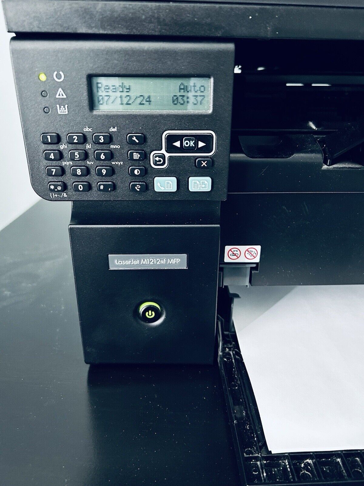 HP LaserJet M1212nf MFP All-in-One Monochrome Laser Printer - Tested & Works