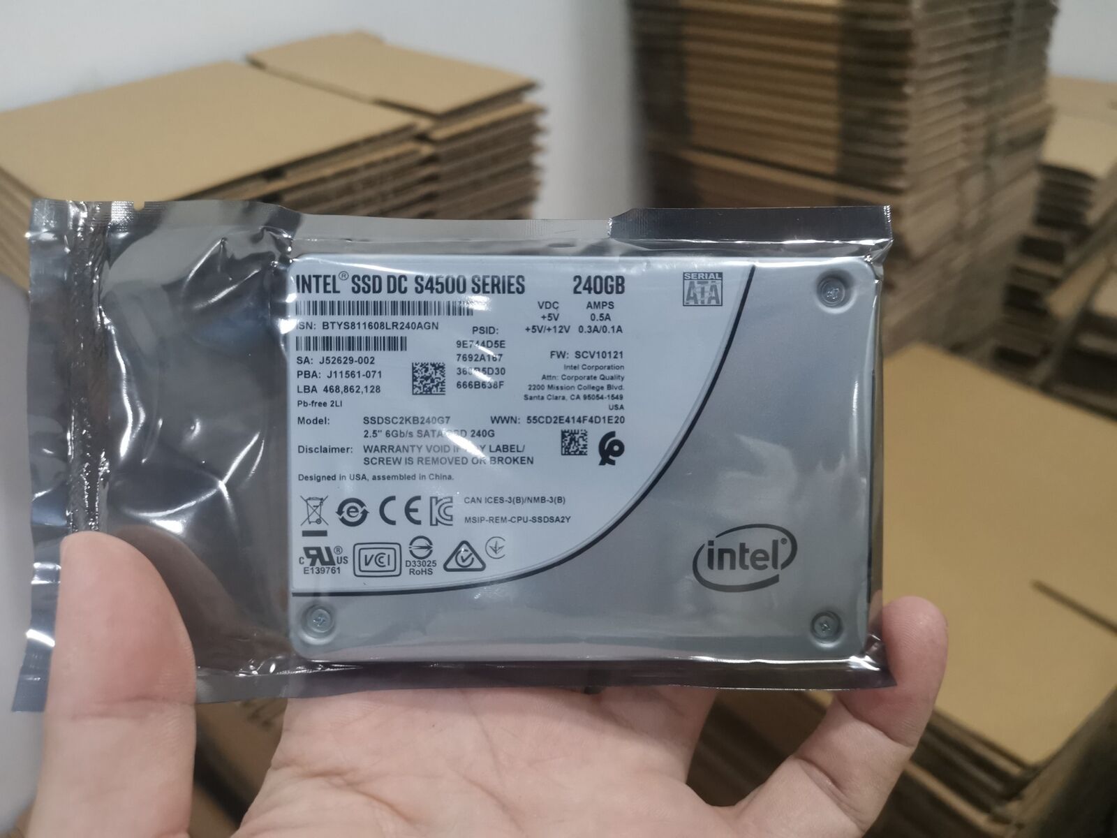Intel SSD DC S4500 Series 240GB 480GB 960GB 1.92TB 3.84TB Solid State Drive LOT