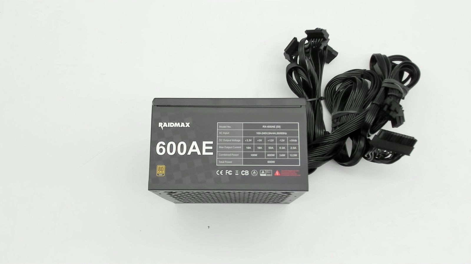 RAIDMAX 600W PSU 80 PLUS Gold