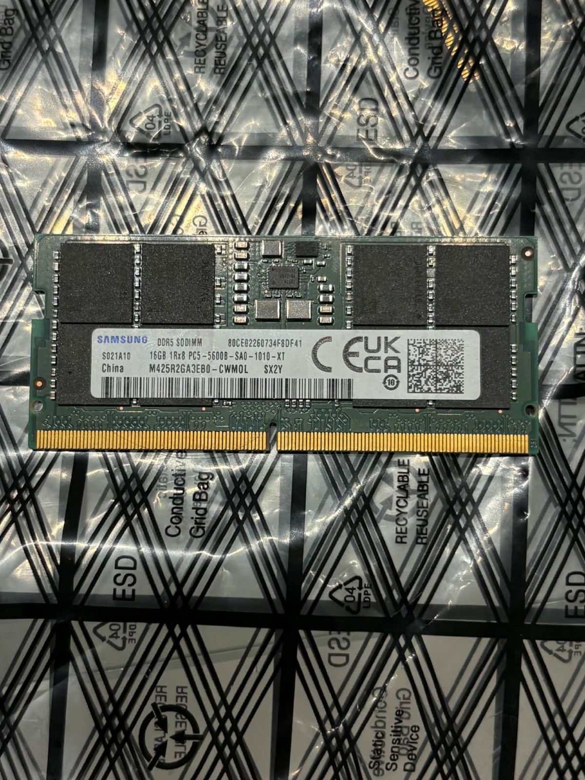 Samsung 16gb pc5 5600b Sodimm Laptop RAM M425R2GA3EBO-CWMOL
