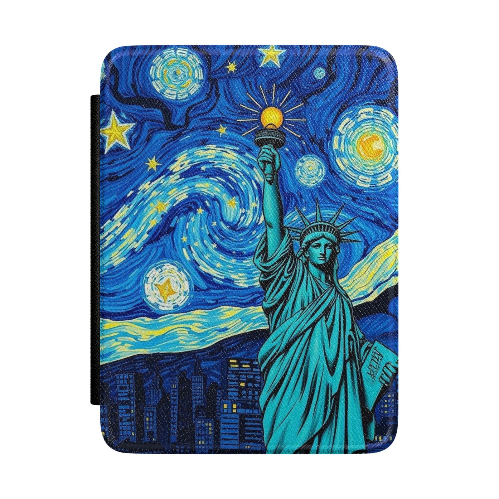 Statue of Liberty Starry Night Kindle Case | Van Gogh Style Tablet Cover