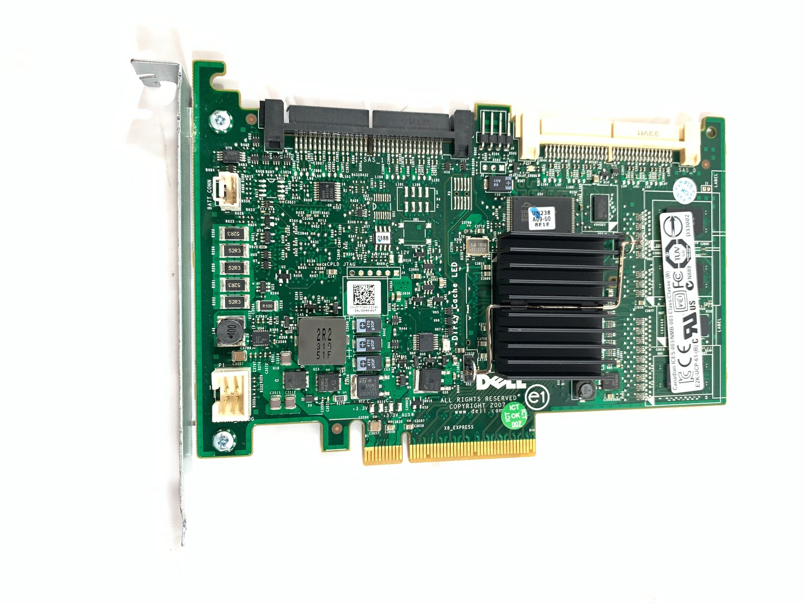 Dell PowerEdge PERC 6i SAS Dual Channel 256MB 3 GB RAID Controller T774H 0T774H