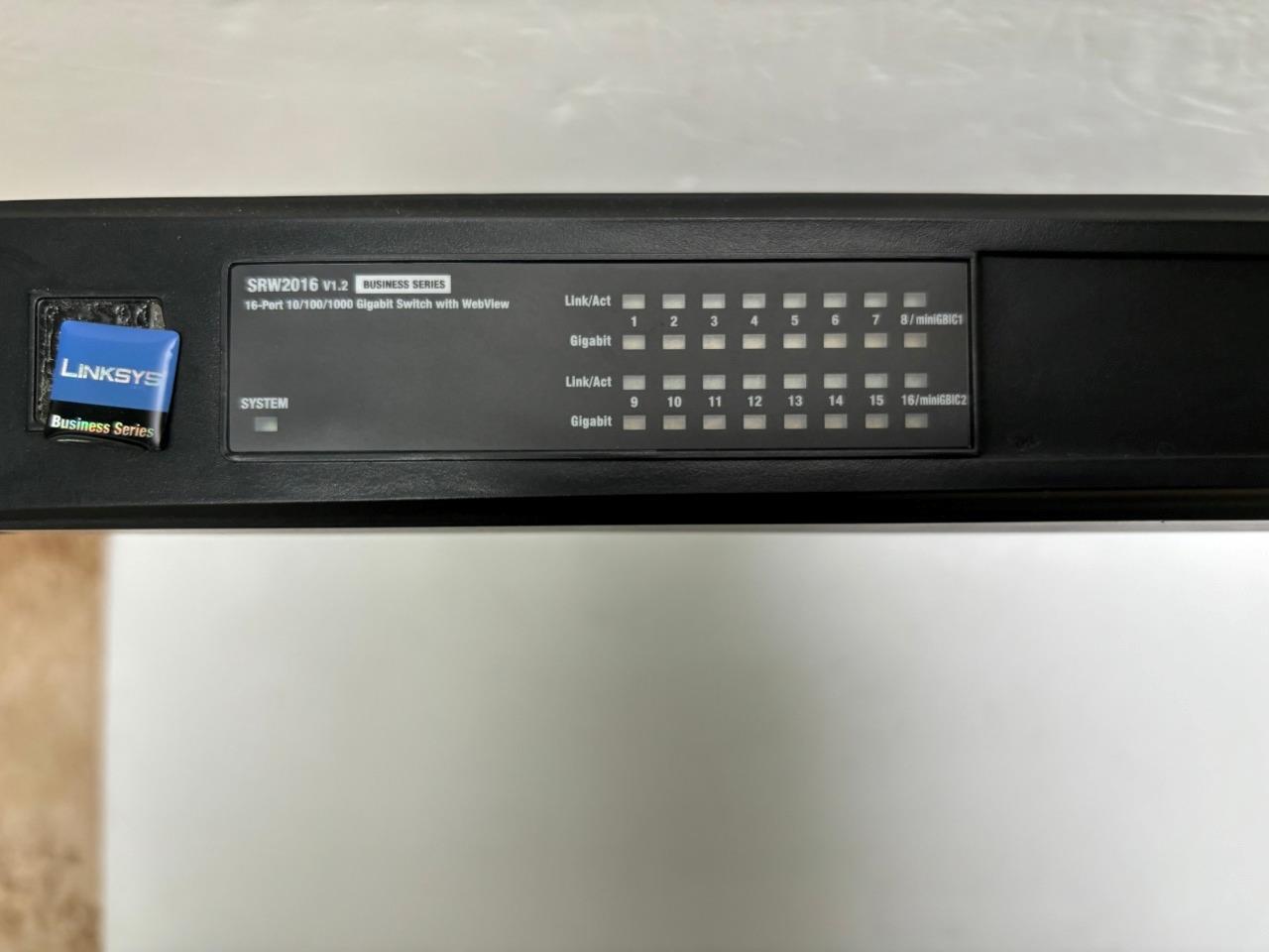 Linksys Cisco 16-Port ethernet network Gigabit Switch SRW2016 webView10/100/1000