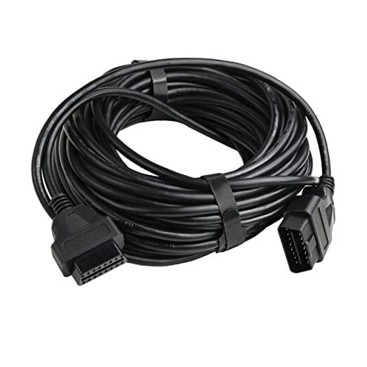 50 Feet / 15 Meter OBD2 OBDII Full 16 Pin Car Male to Female Extension Cable