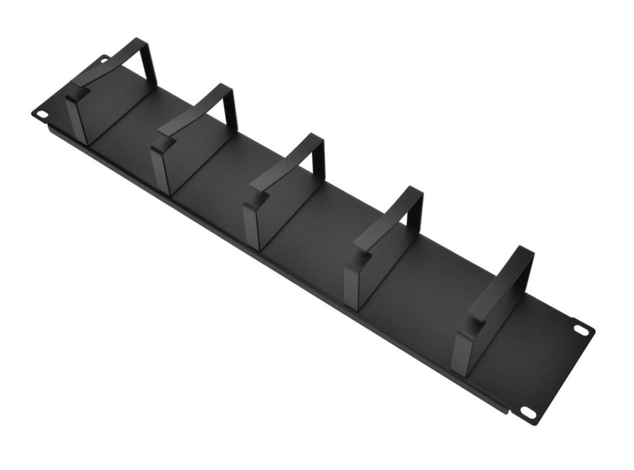 Monoprice P\N 7309 Premium Cable Management Panel, Metal D-Ring, 2U 19/3.5 IN
